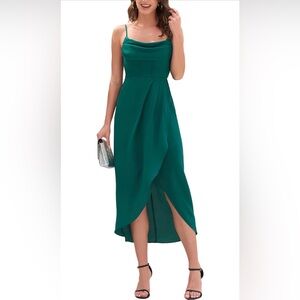 Chic Green High Low Dress